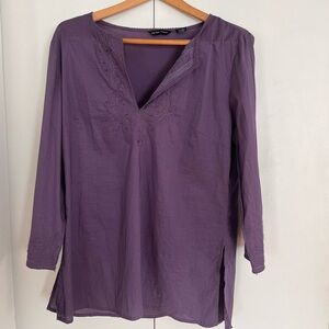 NY & Co. Purple Tunic Top
